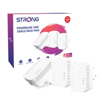 Strong AV1000 Powerline Adapter Kit - 1000Mbps Triple Pack (3 Units) Strong AV1000 Powerline Adapter Kit - 1000Mbps Triple Pack (3 Units)